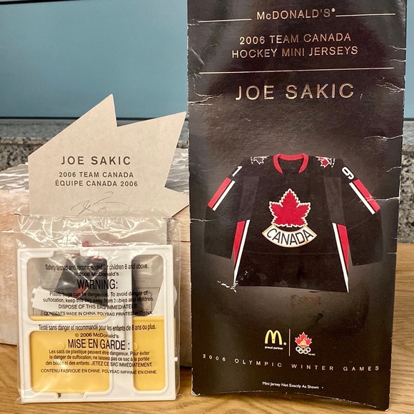 Joe Sakic McDonald's Team Canada 2006 Olympic Hockey Mini Jersey NIB - Picture 8 of 8